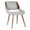 Armen Living Panda Mid-Century Dining Chair Walnut Finish and Gray Fabric LCPNSIWAGRAY - alternate 1
